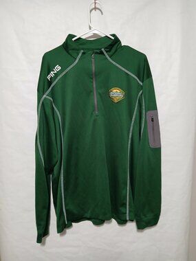Ping North Dakota State Football 1/4 Zip Pullover Polo 2XL Green 2013 Champions